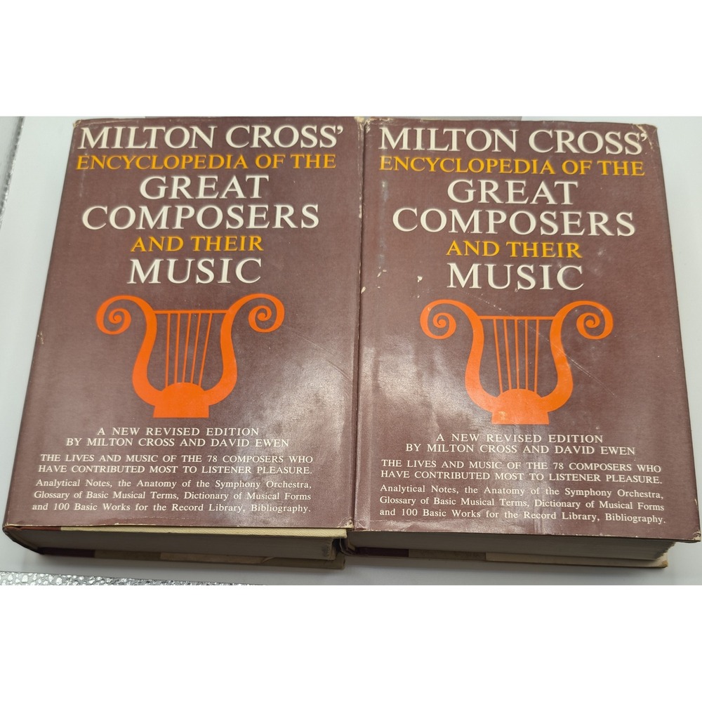 Doubleday Milton Cross Encyclopedia of Great Composers Music 2 Vol Set 1962 Ed